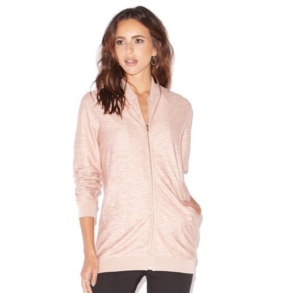 JUSTFAB LIGHTWEIGHT BOMBER JACKET - BLUSH SIZE 2X (NEW WITH TAGS) - Picture 1 of 5